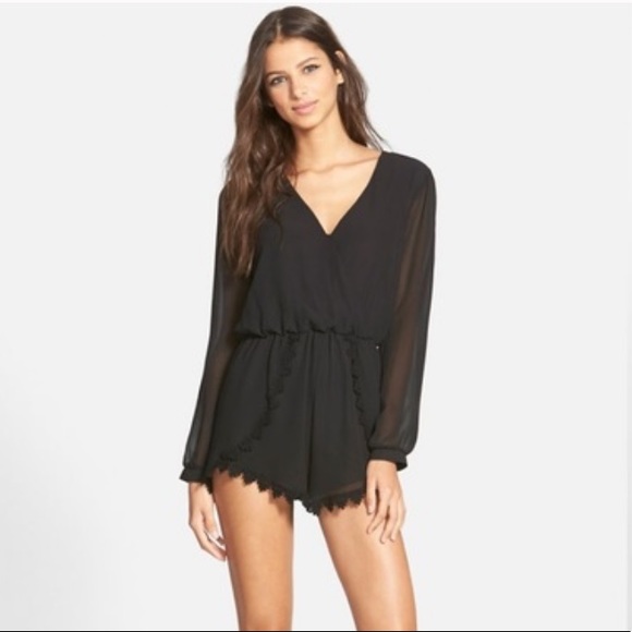 Astr The Label Lace Trim Romper - Picture 3 of 6